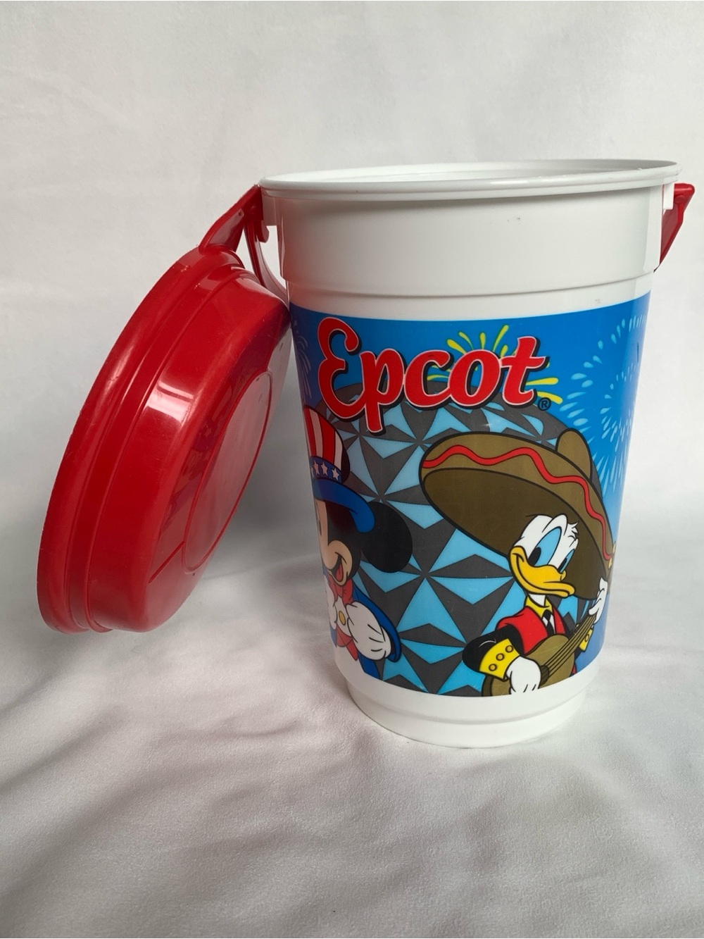 Disney World Epcot Popcorn Bucket with Lid